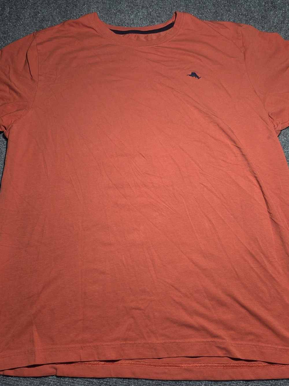 Tommy Bahama Men's Large Burnt Orange Embroidered Marlin Short Sleeve T-Shirt